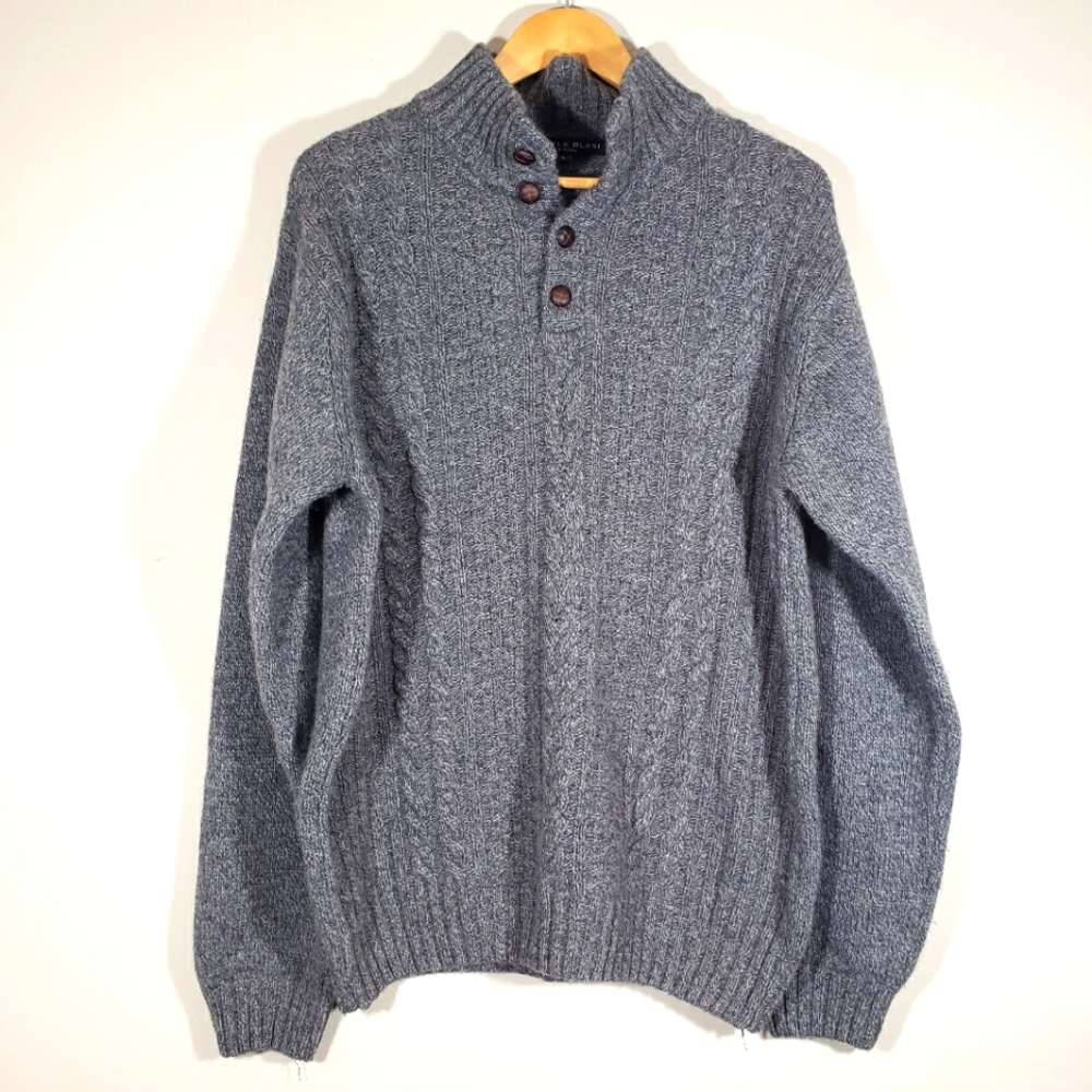 Men's Daniele Blasi made in Italy grey wool sweater in size L